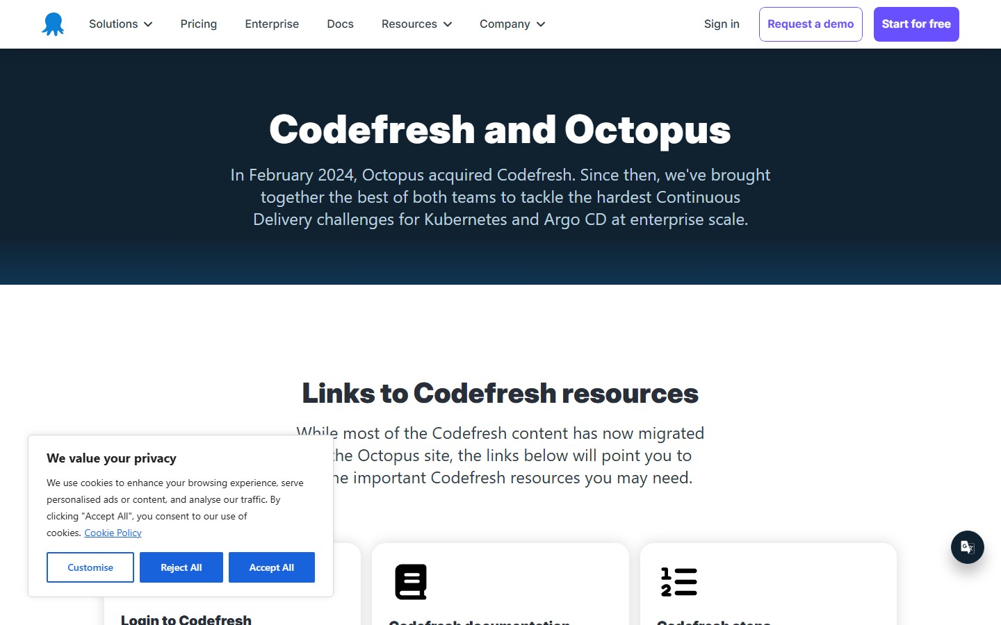 Codefresh screenshot