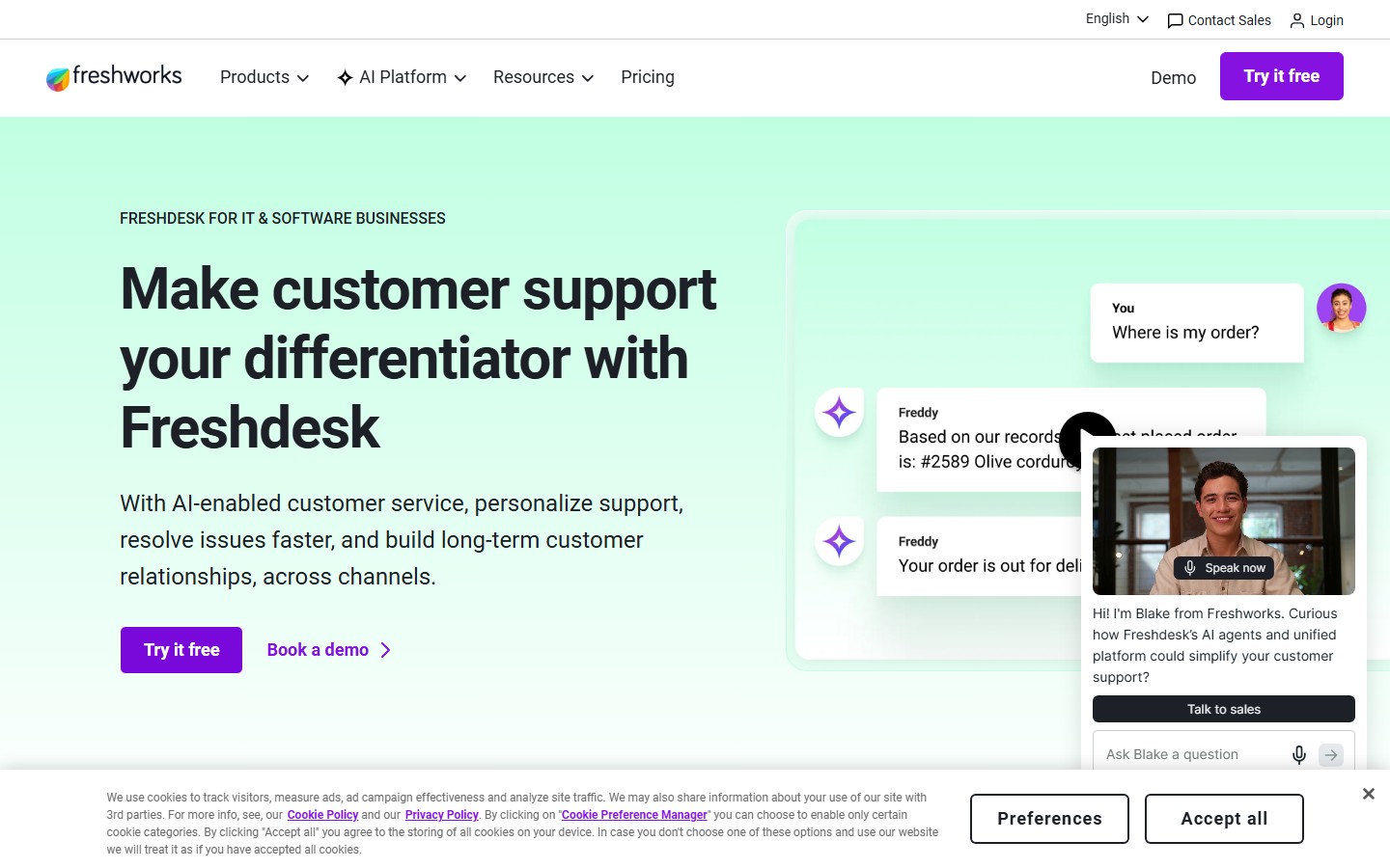 Freshdesk screenshot
