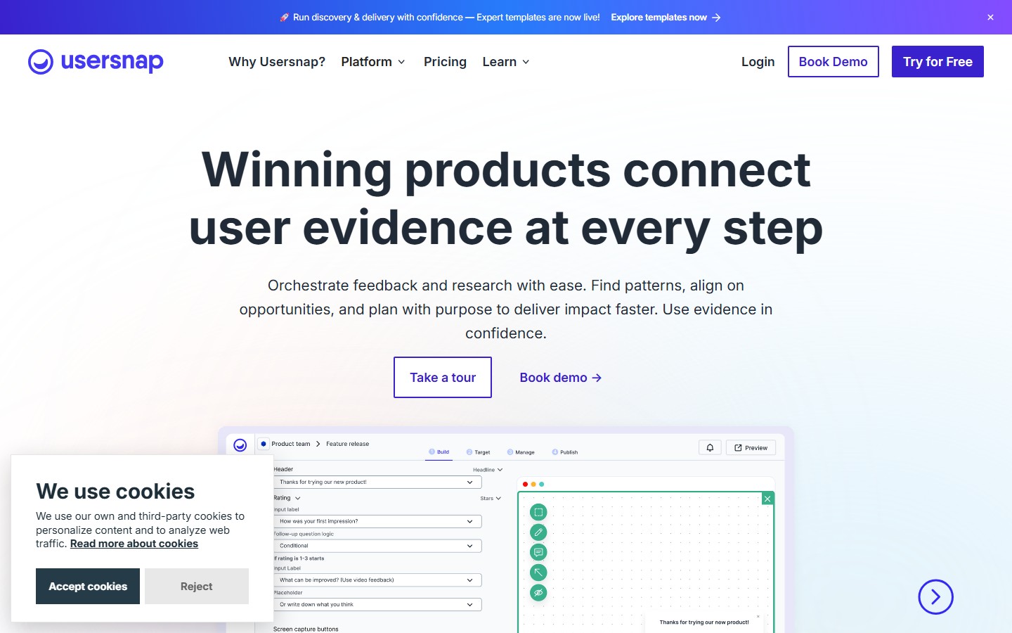Usersnap screenshot