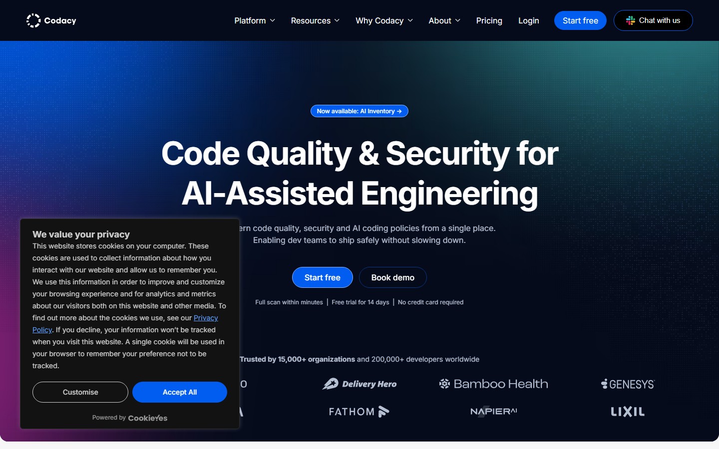 Codacy screenshot