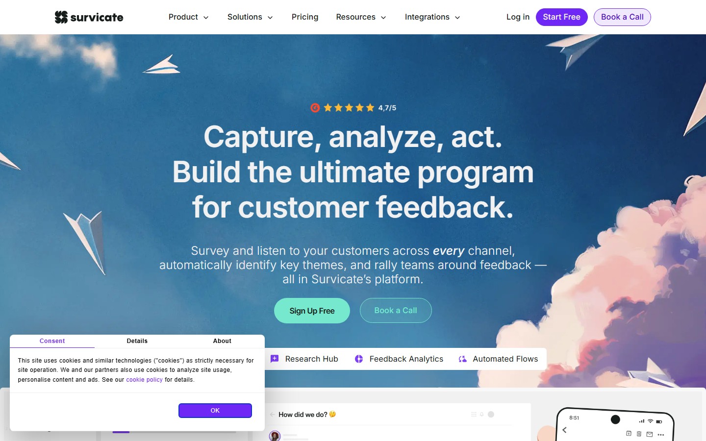 Survicate screenshot